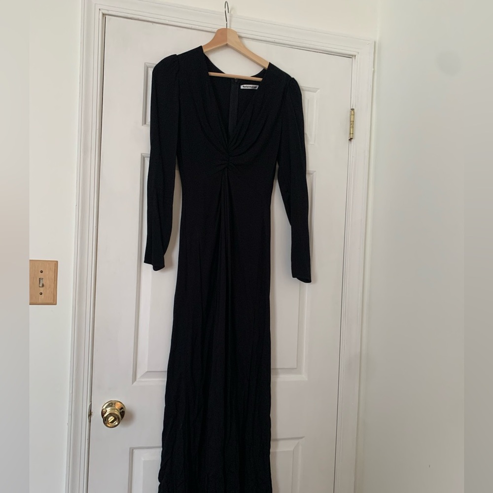 Reformation Gatsby Dress in Black - Picture 4 of 5